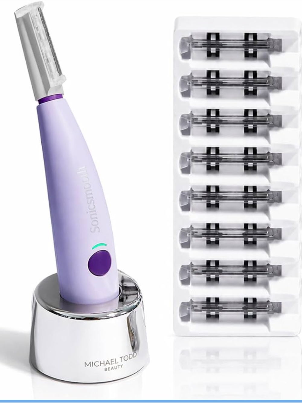 Facial Hair Remover & Replacement Blades - Lavender Dermaplaning System